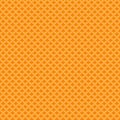 Yellow Waffle Texture Pattern. Seamless Background. Vector
