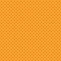 Yellow Waffle Texture Pattern. Seamless Background. Vector