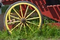 Yellow Wagon Wheel Near Woodburn, Oregon