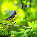 Yellow wagtail (Cyornis hypoleucos) generative AI