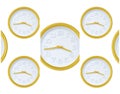 Yellow wall clock Royalty Free Stock Photo