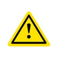 Yellow Warning Dangerous attention icon icon