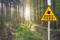 Attention beware of ticks Royalty Free Stock Photo