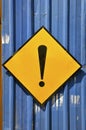 Yellow warning sign Royalty Free Stock Photo