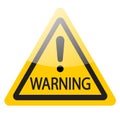 Yellow warning sign with exclamation mark. Vector symbol icon Royalty Free Stock Photo