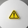 Yellow warning sign featuring a black Royalty Free Stock Photo