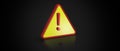 Yellow warning sign symbol or alert safety danger caution illustration icon