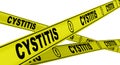 Cystitis. Yellow warning tapes