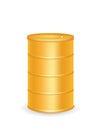 Yellow waste barrel