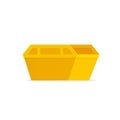 Yellow waste skip bin Royalty Free Stock Photo