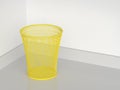 Yellow wastepaper basket