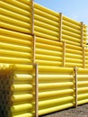 Yellow water pipes