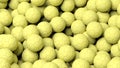 Yellow water polo balls Royalty Free Stock Photo