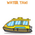 Yellow water taxi of transport collection