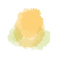 yellow watercolor paint stroke background vector illustration Royalty Free Stock Photo