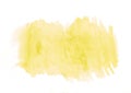 Yellow watercolour horizontal gradient background painted on the special watercolor paper