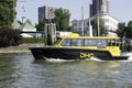 The yellow watertaxi in Rotterdam Royalty Free Stock Photo