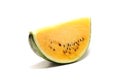 Yellow watremelon isolated on a white background.