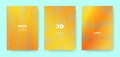Yellow Wave Shapes. Orange Abstract Cover. Royalty Free Stock Photo