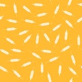 Yellow Wheat Seamless Pattern. Natural Cereal Spikes