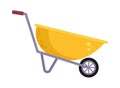 yellow wheelbarrow gardening tool