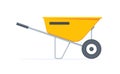 The Yellow Wheelbarrow. Isolated Vector Illustration Royalty Free Stock Photo