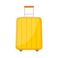 Yellow wheeled travel bag with luggage