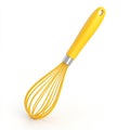 Yellow Whisk Kitchen Tool on White Background Royalty Free Stock Photo
