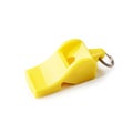 Yellow whistle isolated Royalty Free Stock Photo