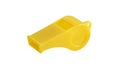 Yellow whistle Isolated on White Royalty Free Stock Photo