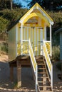 Yellow and white beach chalet