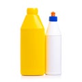 Yellow and white bottle industrial primer glue Royalty Free Stock Photo