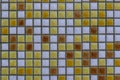 Yellow,white and brown ceramic wall and floor tile abstract background Royalty Free Stock Photo