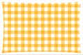 Yellow & white checkered kitchen table cloth