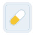 Drug capsule in a separate package vector icon flat isolated Royalty Free Stock Photo