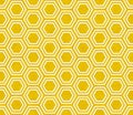 Yellow and White Hexagon Tile Pattern Repeat Background