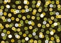 Yellow and White Lights Bokeh for Abstract Background Royalty Free Stock Photo