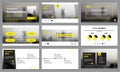 Yellow and white presentation template layout. Business Infographic