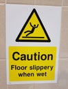 Slippery Floor Sign Royalty Free Stock Photo
