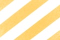 Yellow and white striped fabric with textured background Royalty Free Stock Photo