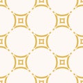 Yellow and white vector geometric seamless pattern with rounded grid, net, mesh Royalty Free Stock Photo