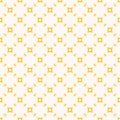 Yellow and white vector geometric seamless pattern with small squares, triangles Royalty Free Stock Photo