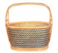 Yellow wicker basket