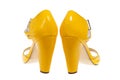 Yellow woman shoes Royalty Free Stock Photo