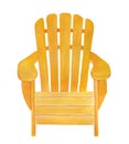 Yellow wood adirondack chair drawing.