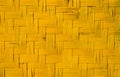 Yellow wood weave texture, handmade nature background