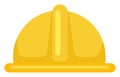 Yellow working helmet, illustration, vector