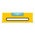 Yellow working tool bubble level icon isolated
