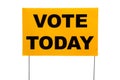 Yellow yard sign with