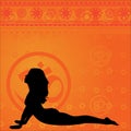 Yellow yoga background